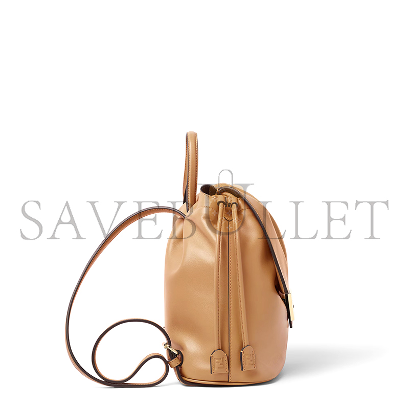 FENDI CAPPUCCINO BROWN LEATHER BACKPACK 8BZ057AYJ1F19P8 (26*23*12cm)